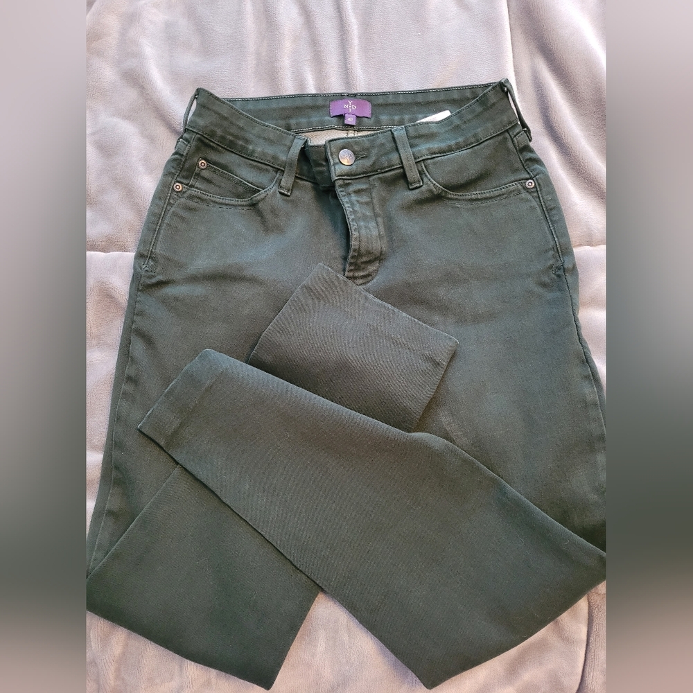 NYDJ Green Skinny Jeans